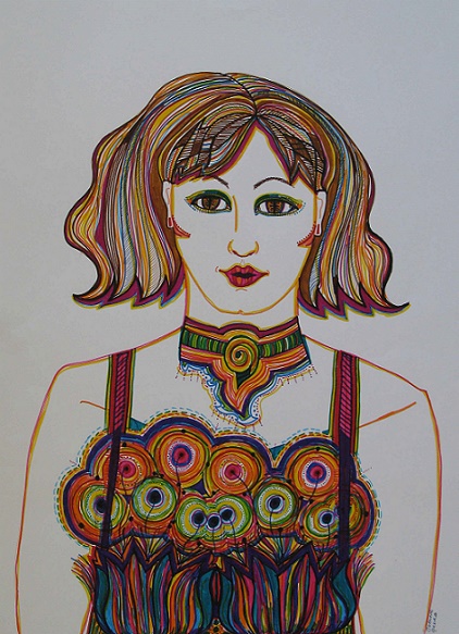 woman with flower garden dress joanne pedro