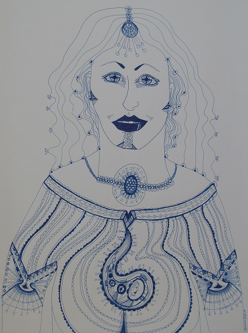 Blue Paisley Lady Jo Pedro